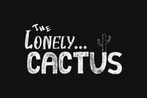 The Lonely Cactus White by Charlie Franco