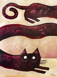 Stretchy Cat by Charlie Franco